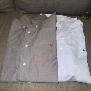 Brooks Brothers All Cotton Dress Shirts Size 16 1/2-33 Blue And Gray